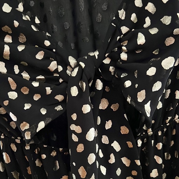 Beach Riot Shiloh Coverup Midi Dress Black Gold Metallic NWOT - Picture 9 of 17